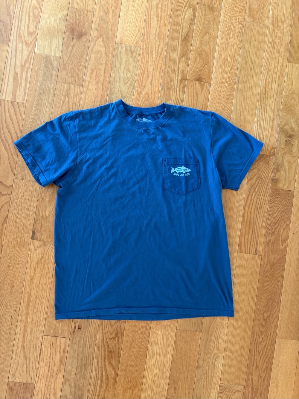 Men's Blue Short Sleeve Pocket Tee